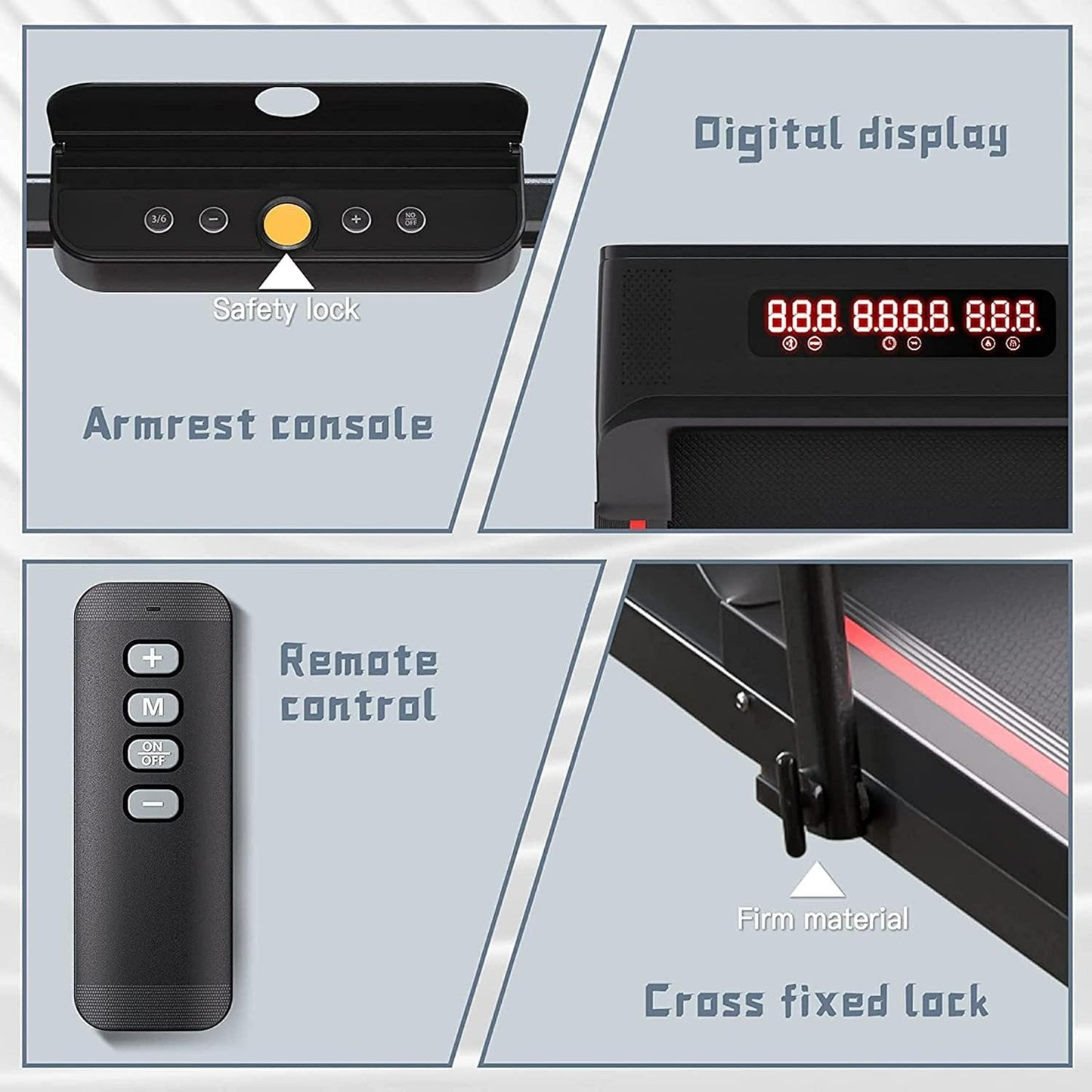 جهاز مشي قابل للطي 2 في 1 من سبيراكس للمنزل - اسود واحمر