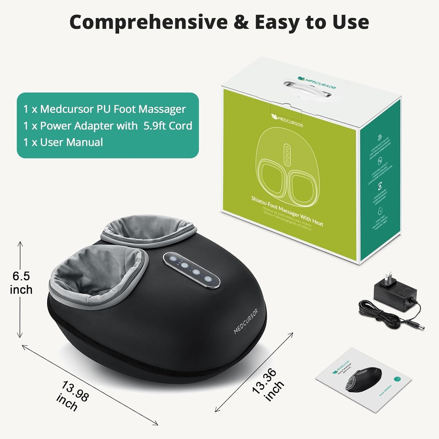 جهاز تدليك القدم المدفأ بعجن عميق من Medcursor