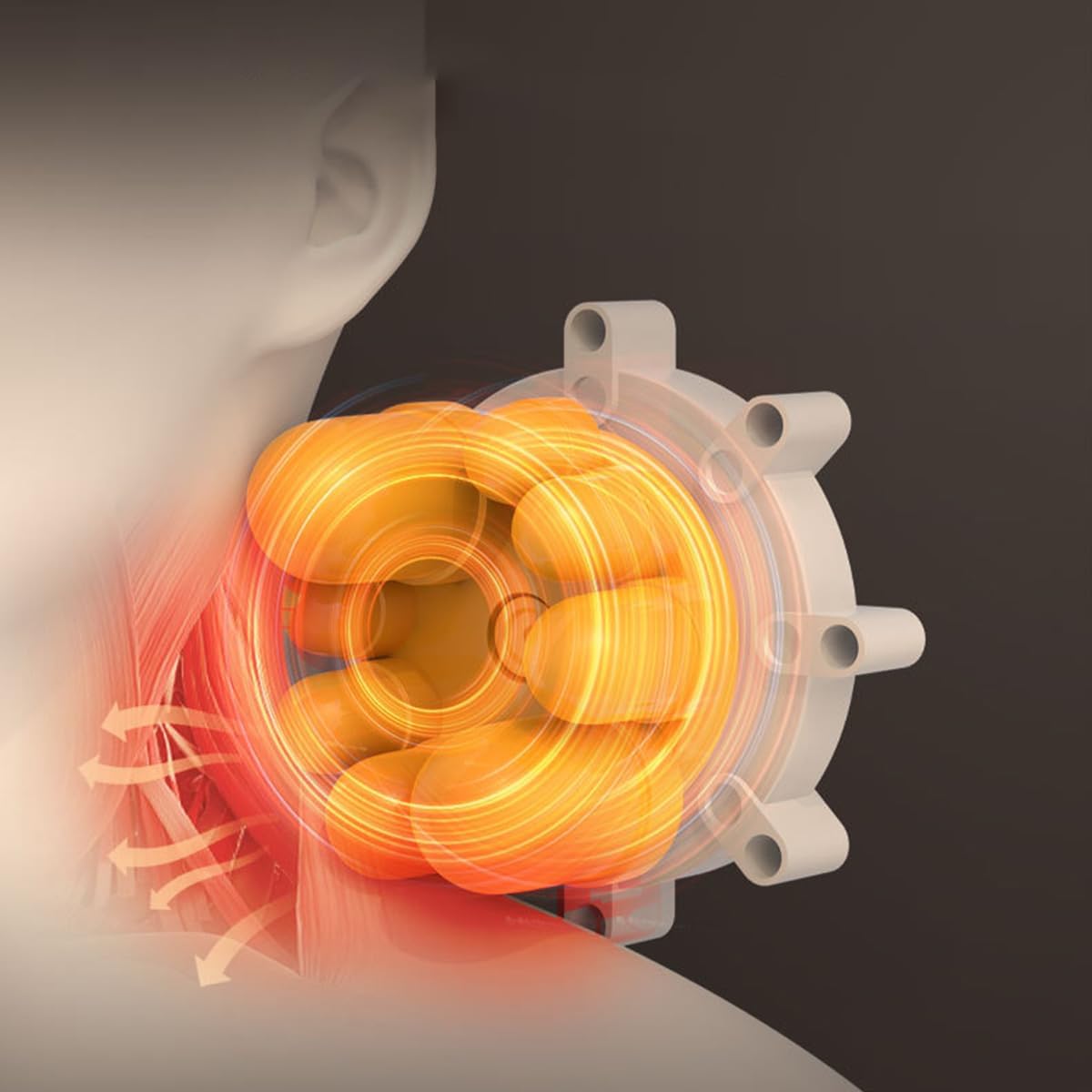 مدلك الرقبة والكتفين شياتسو بستة أزرار مع وظيفة التدفئة
