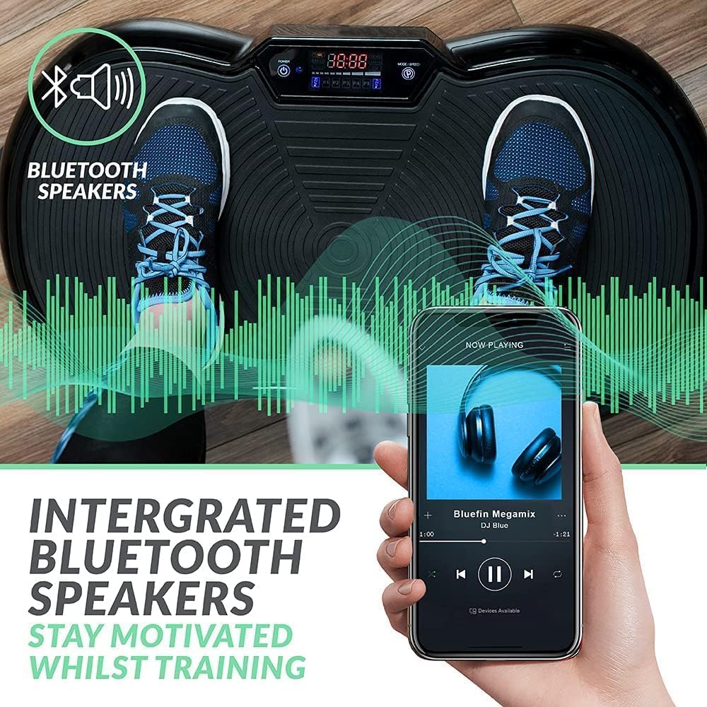 لوحة اهتزاز مبتكرة ، سبيكر صوت و بلوتوث للياقة البدنية المنزلية سهلة التخزين بتصميم انيق