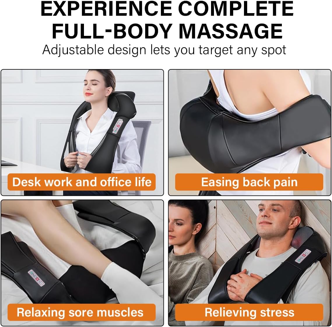 مدلك الرقبة والكتفين شياتسو بستة أزرار مع وظيفة التدفئة