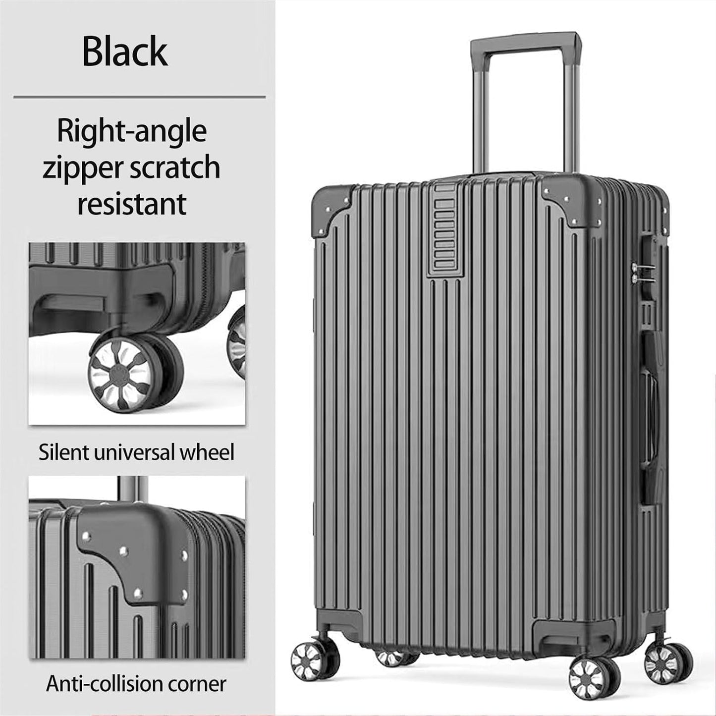 طقم حقائب السفر الصلب 4 قطع (14/20/24/28 بوصة) بعجلات دوّارة° 360