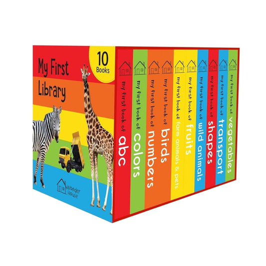 مكتبتي الأولى — مجموعة 10 كتب ورق مقوّى للأطفال (الطقم 1)